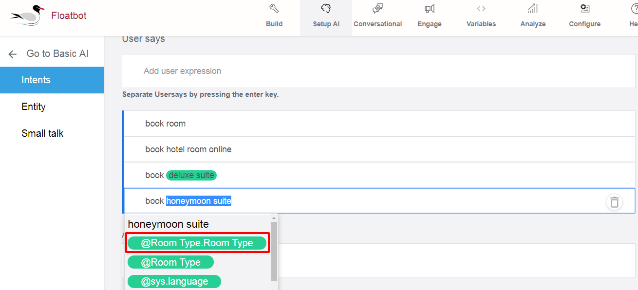 select proper parameter