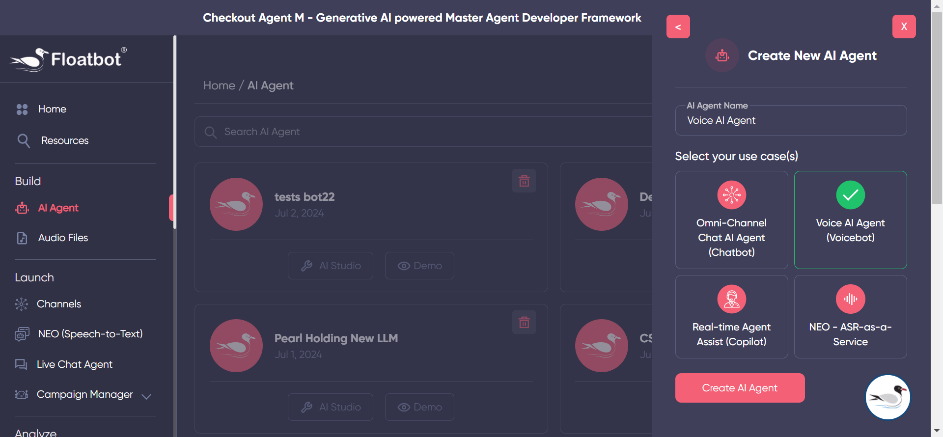 Log In and Create Your Agent 